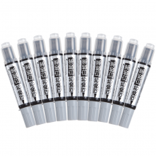 齐心 WB707 单头可换芯白板笔2.0mm 10支/盒 黑