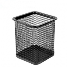 得力铁网方形笔筒9174