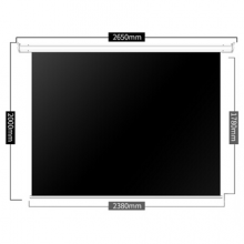 得力120英寸 4:3遥控电动投影幕布