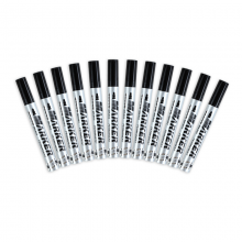 齐心 MK802 单头永久性记号笔2.8mm 12支/盒 黑