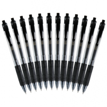 晨光(M&G)0.5mm黑色商务按动子弹头中性笔签字笔水笔 12支/盒H1801