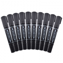 齐心 MK803 大双头记号笔2.0mm和6.0mm 10支/盒 黑色