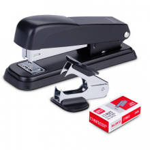 得力(deli)0359金属钢质耐用办公订书机套装（订书机+订书钉+起钉器