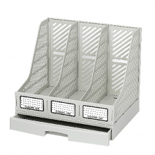 得力 9831 文件框 三联 (单位:只) 灰白色