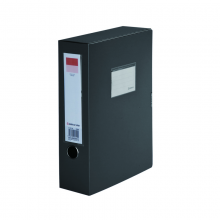 齐心 A1250 PP档案盒 A4 75MM 黑