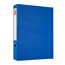 齐心 A1236 办公必备磁扣式PVC档案盒 A4 55MM 带压纸夹 蓝