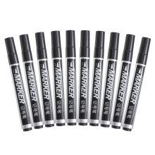 齐心 MK819 单头记号笔2.0mm 10支/盒 黑